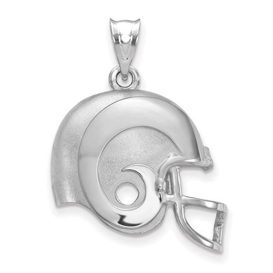 Sterling Silver Los Angeles Rams Football Helmet Logo Pendant Sterling Silver Los Angeles Rams Football Helmet Logo Pendant